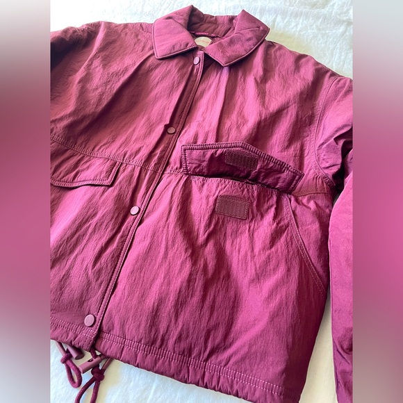 NWOT Free People Off The Bleachers Coach Jacket by FP Movement with Buti Logo - Picture 8 of 16